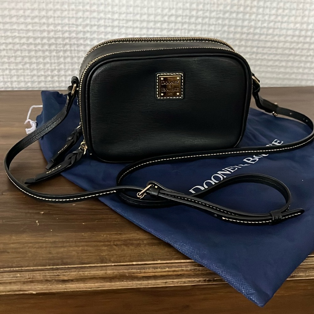 Dooney & Bourke Black Saffiano Leather Crossbody Bag-
The Sawyer